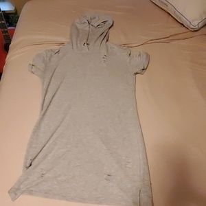 Ripped sweater dress